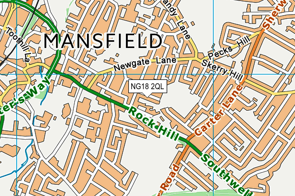 NG18 2QL map - OS VectorMap District (Ordnance Survey)