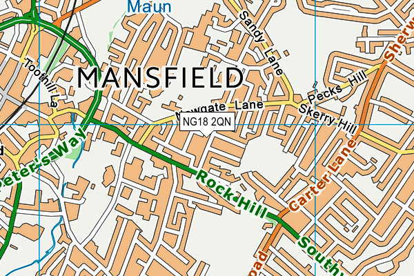 NG18 2QN map - OS VectorMap District (Ordnance Survey)