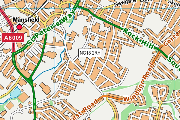 NG18 2RH map - OS VectorMap District (Ordnance Survey)