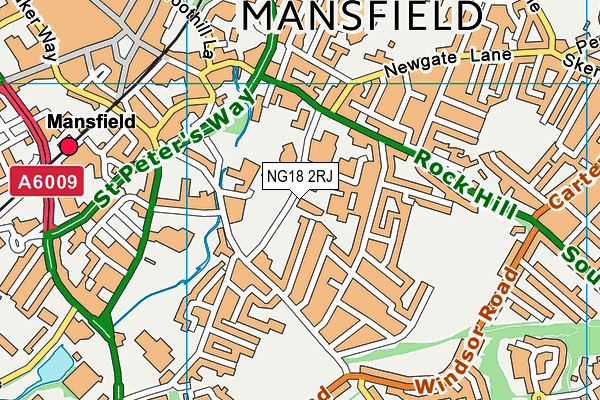 NG18 2RJ map - OS VectorMap District (Ordnance Survey)