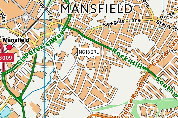 NG18 2RL map - OS VectorMap District (Ordnance Survey)