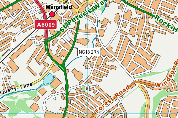 NG18 2RN map - OS VectorMap District (Ordnance Survey)