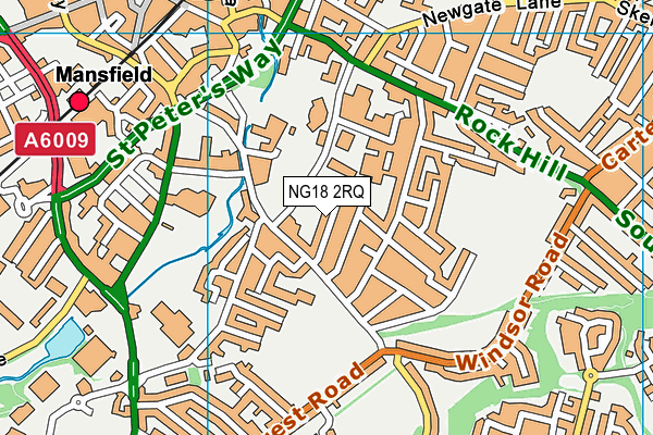 NG18 2RQ map - OS VectorMap District (Ordnance Survey)