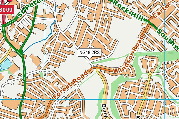 NG18 2RS map - OS VectorMap District (Ordnance Survey)