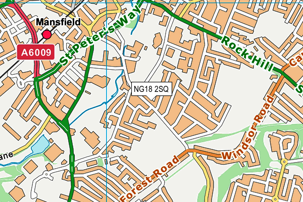 NG18 2SQ map - OS VectorMap District (Ordnance Survey)