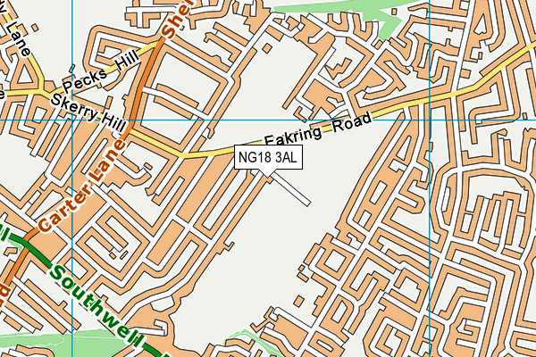 NG18 3AL map - OS VectorMap District (Ordnance Survey)