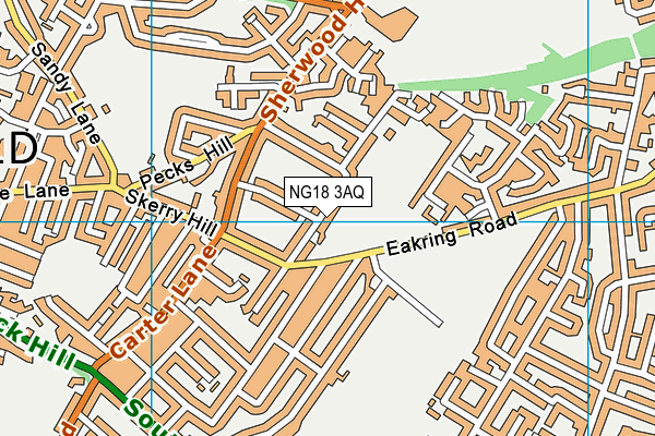 NG18 3AQ map - OS VectorMap District (Ordnance Survey)