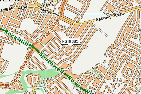 NG18 3BQ map - OS VectorMap District (Ordnance Survey)