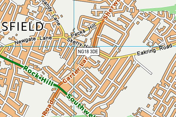 NG18 3DE map - OS VectorMap District (Ordnance Survey)