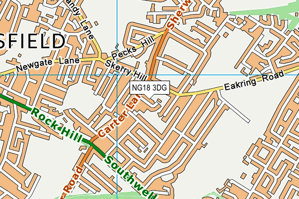 NG18 3DG map - OS VectorMap District (Ordnance Survey)