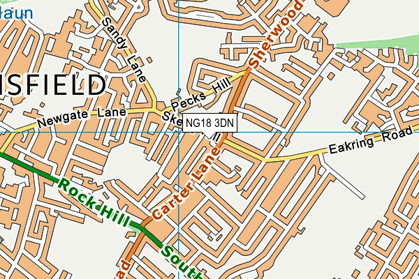 NG18 3DN map - OS VectorMap District (Ordnance Survey)