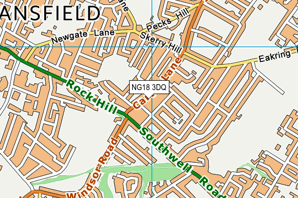 NG18 3DQ map - OS VectorMap District (Ordnance Survey)