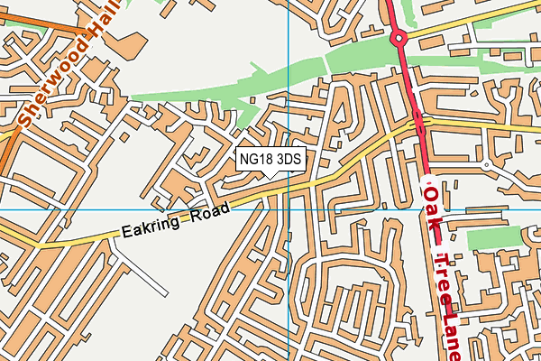 NG18 3DS map - OS VectorMap District (Ordnance Survey)