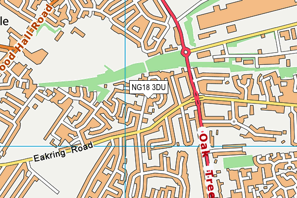 NG18 3DU map - OS VectorMap District (Ordnance Survey)