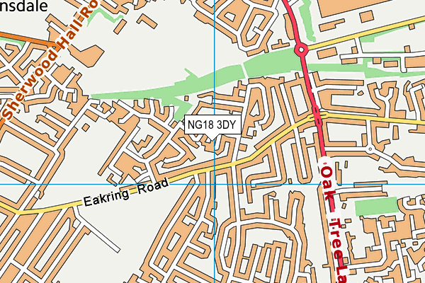 NG18 3DY map - OS VectorMap District (Ordnance Survey)