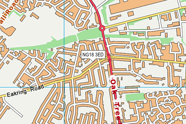 NG18 3ED map - OS VectorMap District (Ordnance Survey)