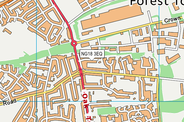 NG18 3EQ map - OS VectorMap District (Ordnance Survey)