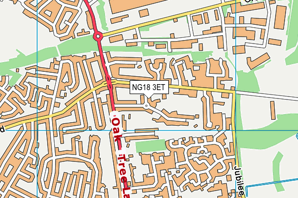 NG18 3ET map - OS VectorMap District (Ordnance Survey)