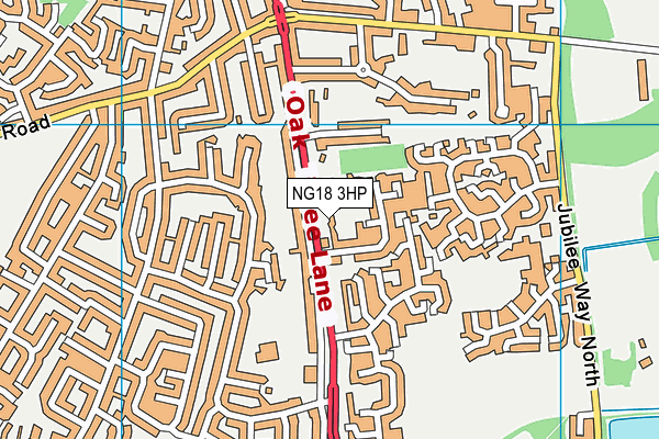 NG18 3HP map - OS VectorMap District (Ordnance Survey)