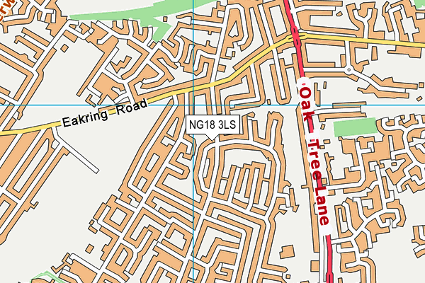 NG18 3LS map - OS VectorMap District (Ordnance Survey)