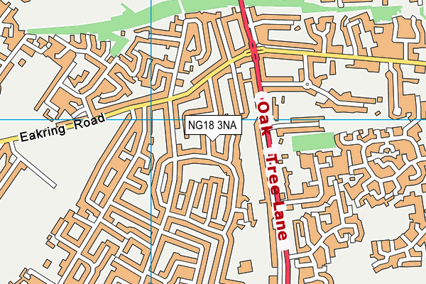 NG18 3NA map - OS VectorMap District (Ordnance Survey)