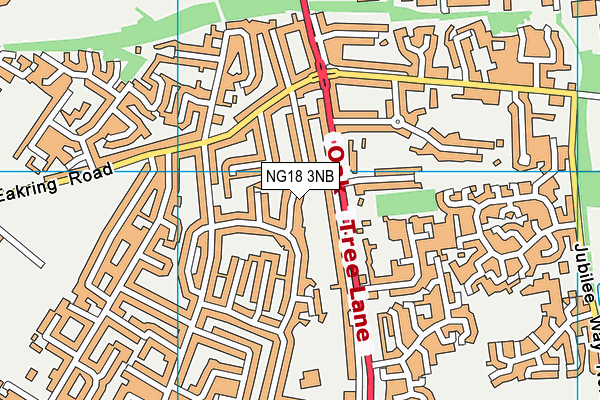 NG18 3NB map - OS VectorMap District (Ordnance Survey)