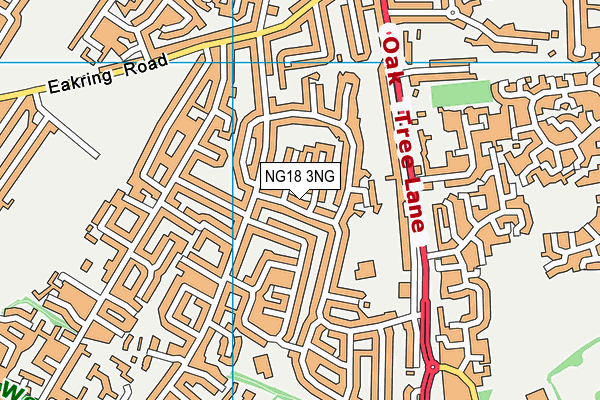 NG18 3NG map - OS VectorMap District (Ordnance Survey)