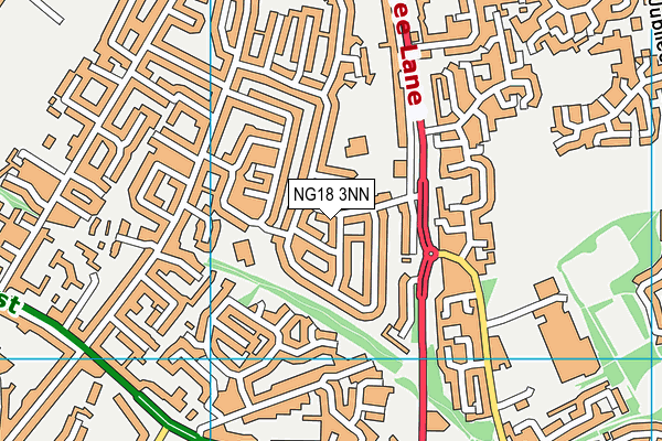 NG18 3NN map - OS VectorMap District (Ordnance Survey)