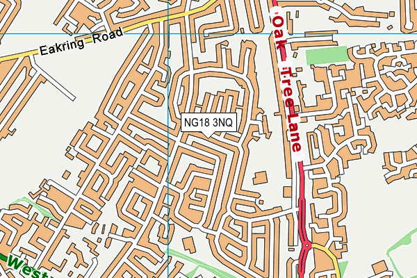 NG18 3NQ map - OS VectorMap District (Ordnance Survey)