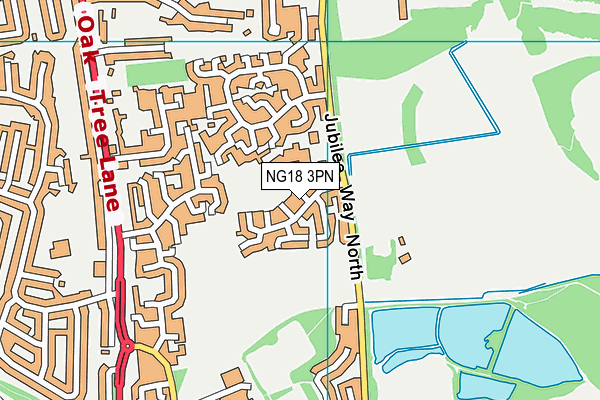 NG18 3PN map - OS VectorMap District (Ordnance Survey)