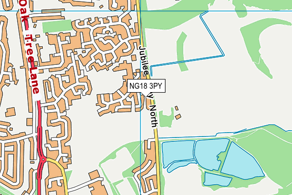 NG18 3PY map - OS VectorMap District (Ordnance Survey)