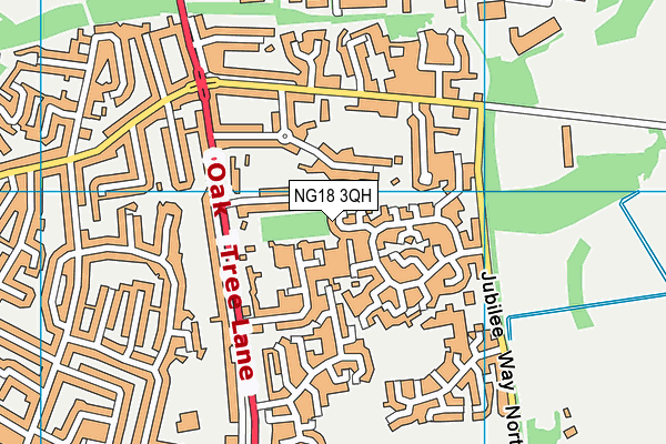 NG18 3QH map - OS VectorMap District (Ordnance Survey)