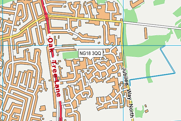 NG18 3QQ map - OS VectorMap District (Ordnance Survey)