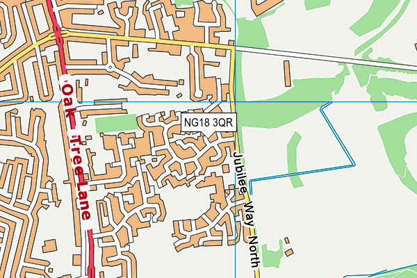 NG18 3QR map - OS VectorMap District (Ordnance Survey)