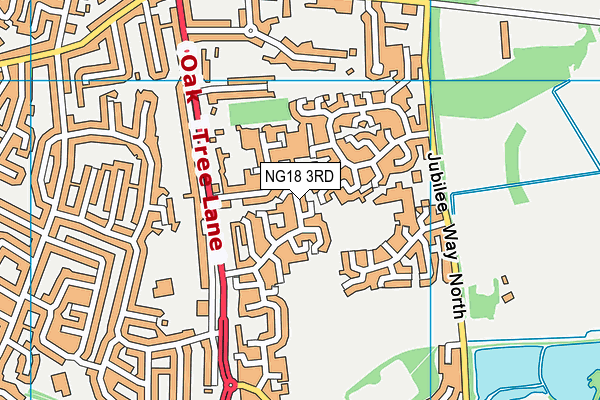 NG18 3RD map - OS VectorMap District (Ordnance Survey)