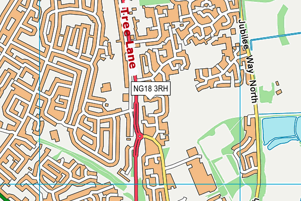 NG18 3RH map - OS VectorMap District (Ordnance Survey)