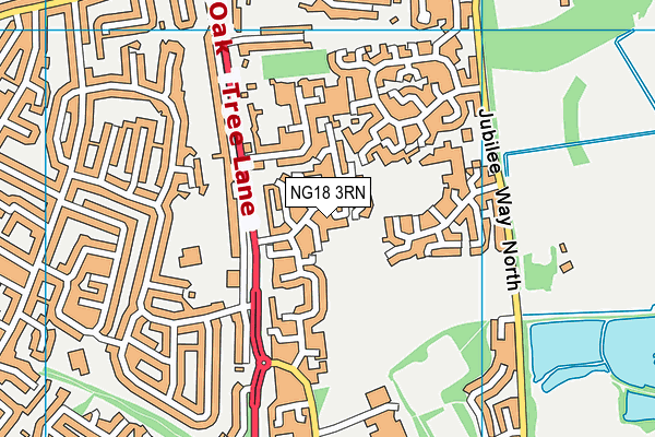 NG18 3RN map - OS VectorMap District (Ordnance Survey)