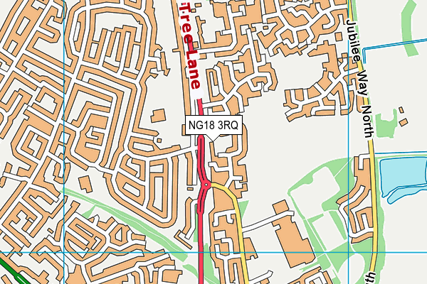 NG18 3RQ map - OS VectorMap District (Ordnance Survey)