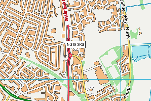 NG18 3RS map - OS VectorMap District (Ordnance Survey)