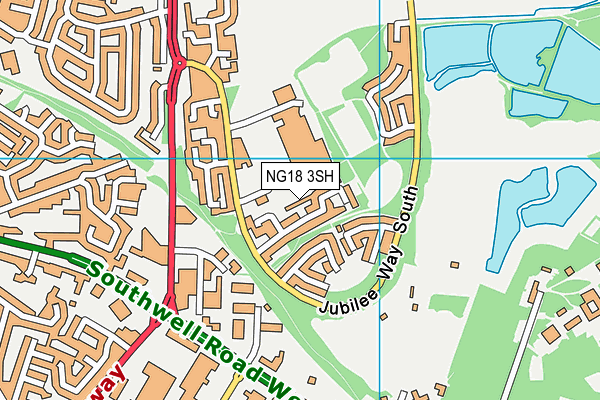 NG18 3SH map - OS VectorMap District (Ordnance Survey)