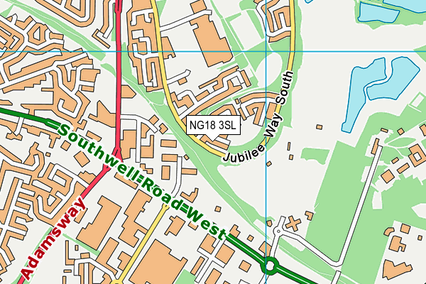 NG18 3SL map - OS VectorMap District (Ordnance Survey)