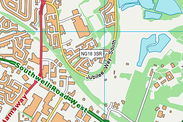 NG18 3SR map - OS VectorMap District (Ordnance Survey)