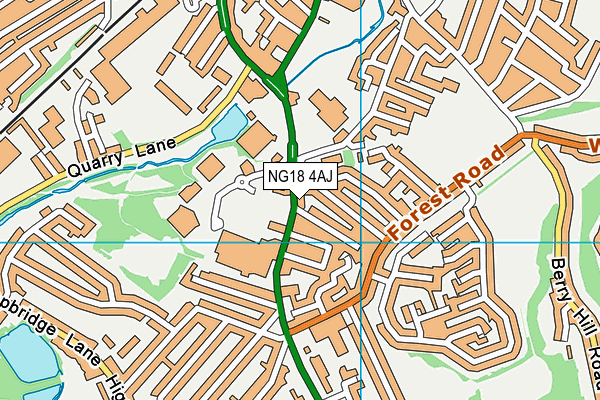 NG18 4AJ map - OS VectorMap District (Ordnance Survey)