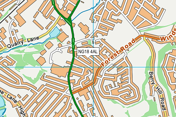 NG18 4AL map - OS VectorMap District (Ordnance Survey)