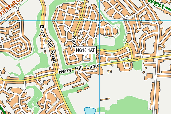 NG18 4AT map - OS VectorMap District (Ordnance Survey)