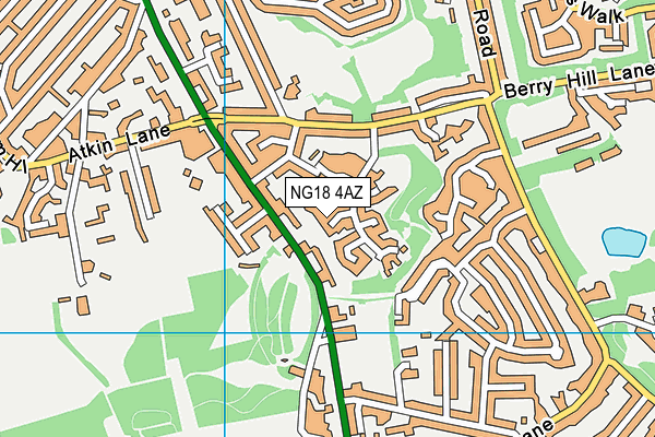 NG18 4AZ map - OS VectorMap District (Ordnance Survey)