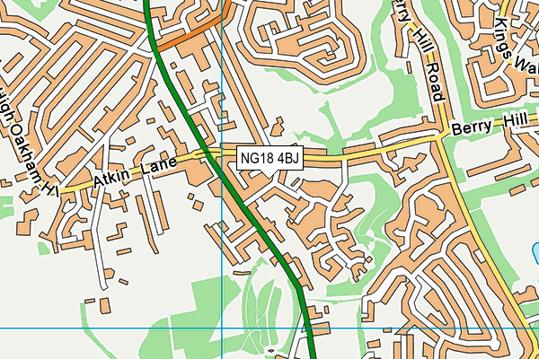 NG18 4BJ map - OS VectorMap District (Ordnance Survey)