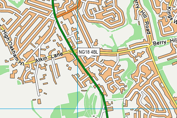 NG18 4BL map - OS VectorMap District (Ordnance Survey)