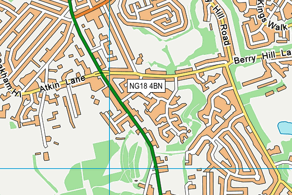 NG18 4BN map - OS VectorMap District (Ordnance Survey)