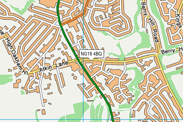 NG18 4BQ map - OS VectorMap District (Ordnance Survey)